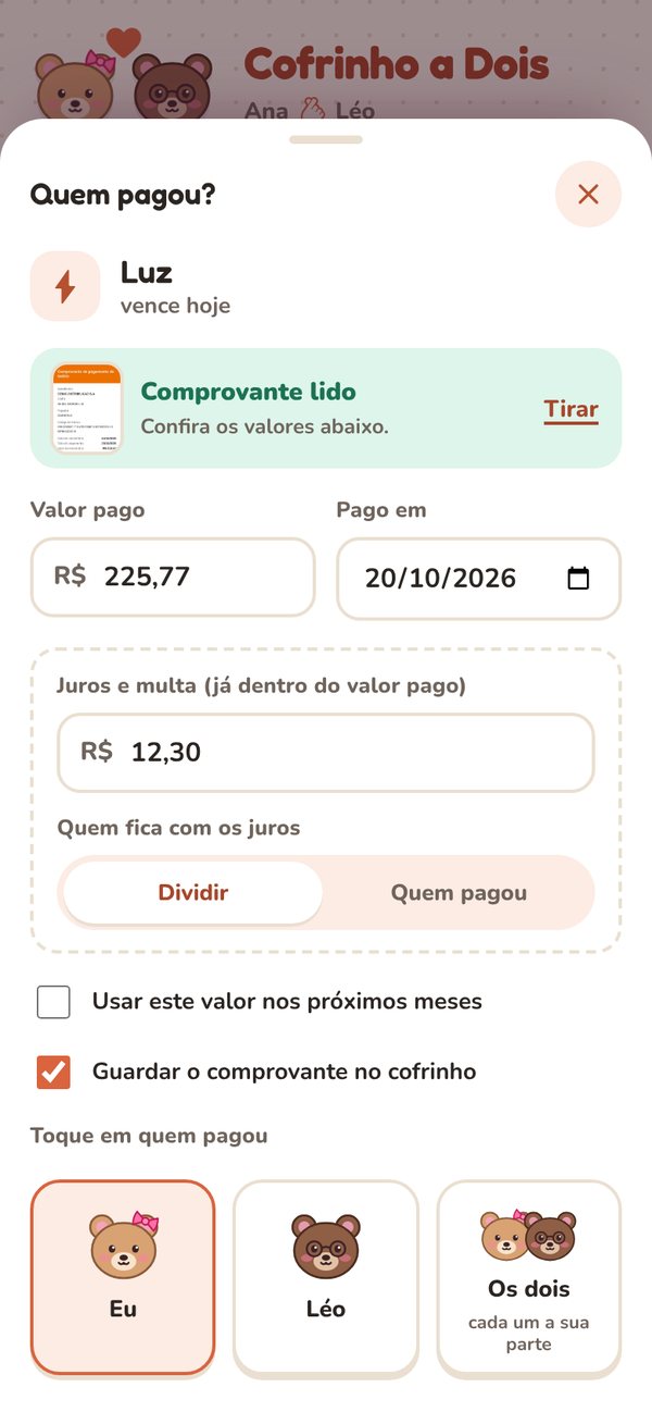 Comprovante lido: valor pago de R$ 225,77, pago em 20/10/2026, com R$ 12,30 de juros